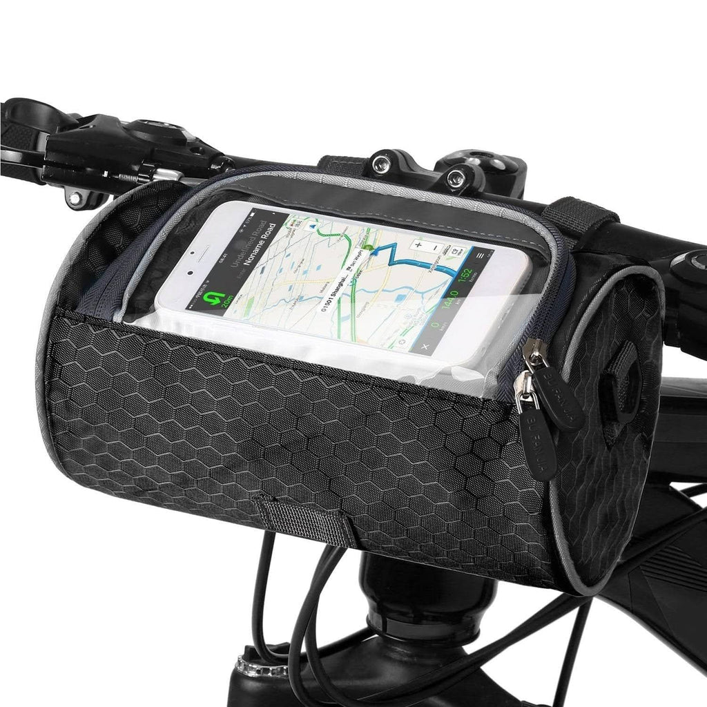 Waterproof Bicycle Bag with Phone Window – Adjustable Handlebar Bag