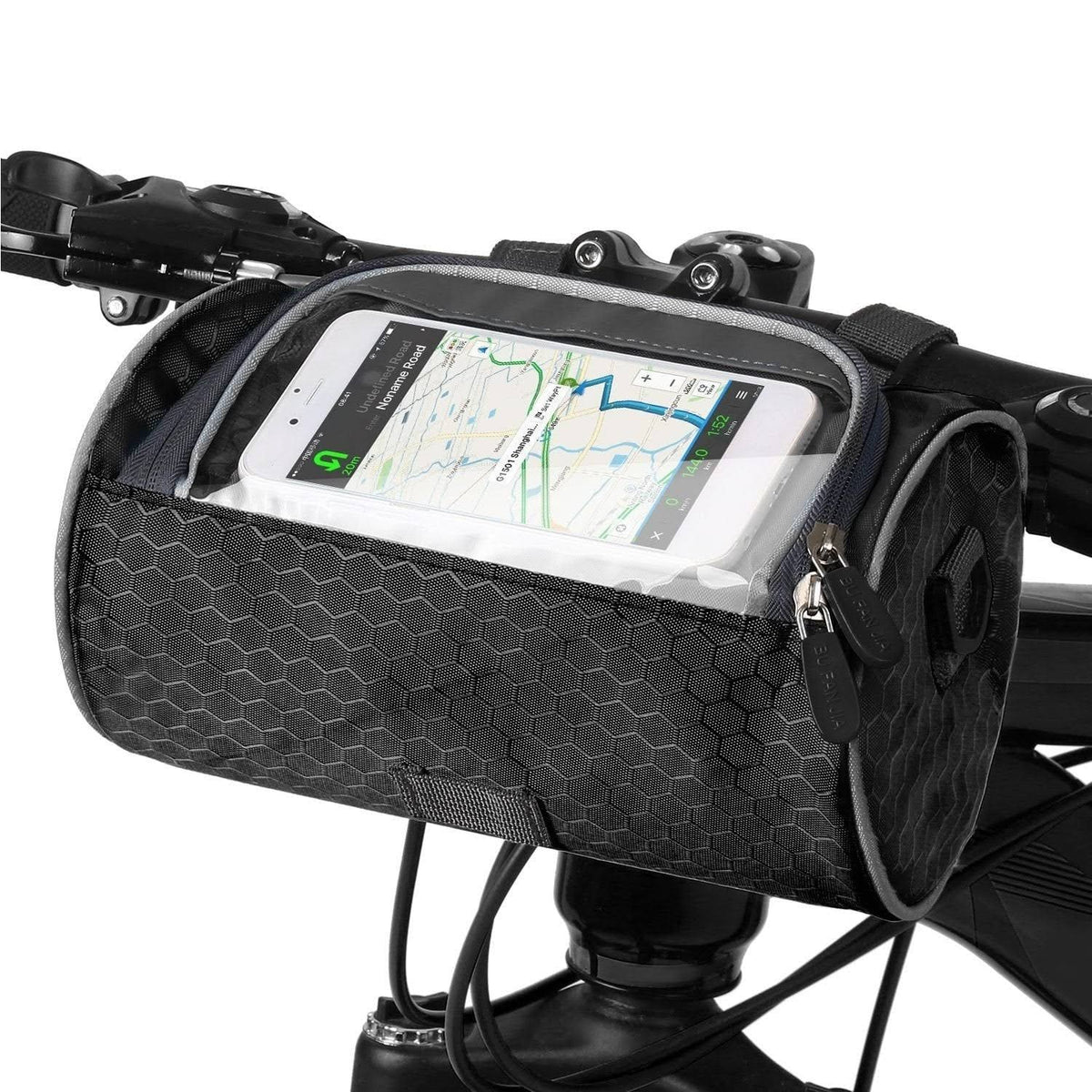 Waterproof Bicycle Bag with Phone Window – Adjustable Handlebar Bag
