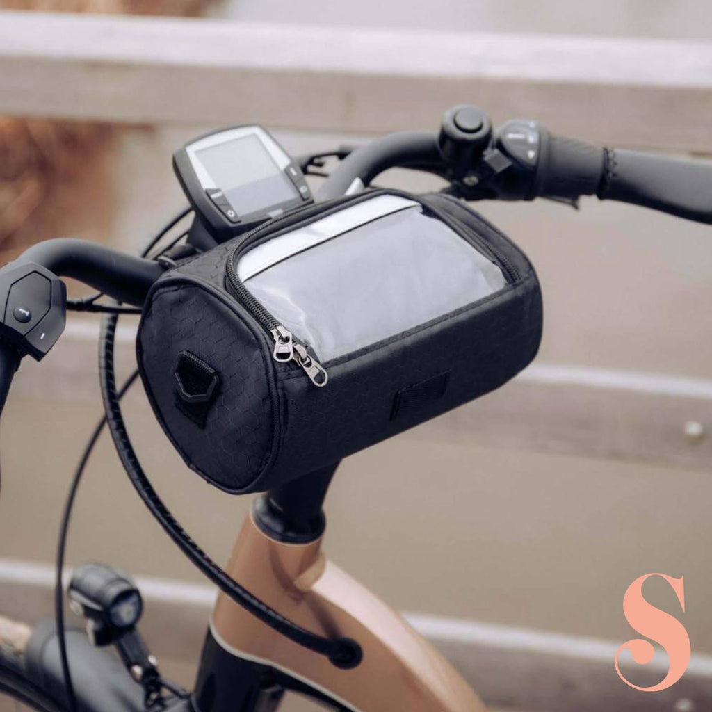 Waterproof Bicycle Bag with Phone Window – Adjustable Handlebar Bag