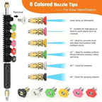 Telescoping Pressure Washer Wand | 24 ft Reach | Brass & Stainless Steel | 4000 PSI Rated
