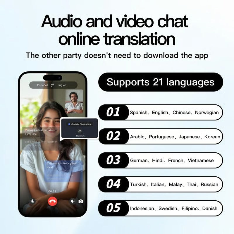 Smart Translation Glasses | AI Real-Time Voice Translator | Bluetooth 5.4 with Open-Ear Speakers