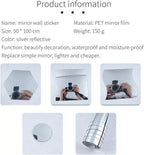 Flexible Mirror Sheets | Shatterproof PET Wall Mirror | Peel & Stick Design | Lightweight & Safe