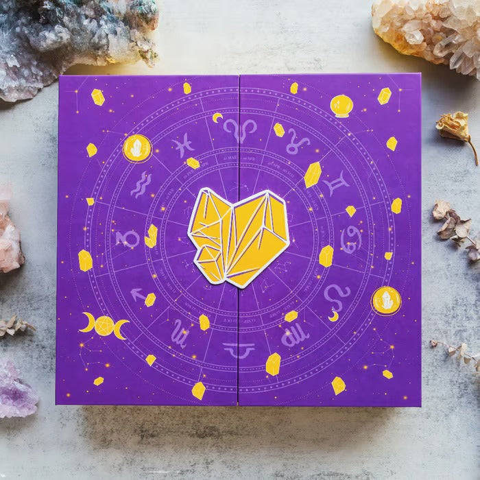Halloween Crystal Advent Calendar | 31-Day Countdown Box | Healing Stone Collection
