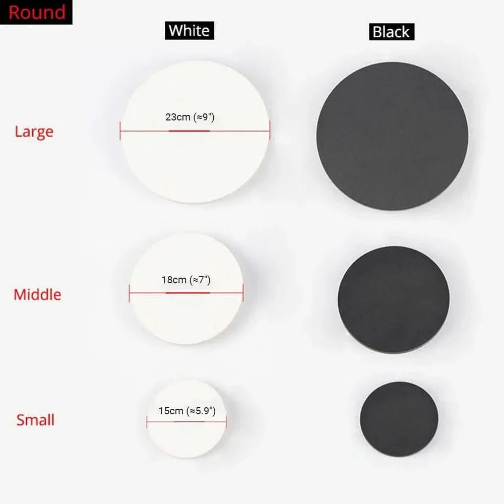 Minimalist LED wall light in round or square, IP65