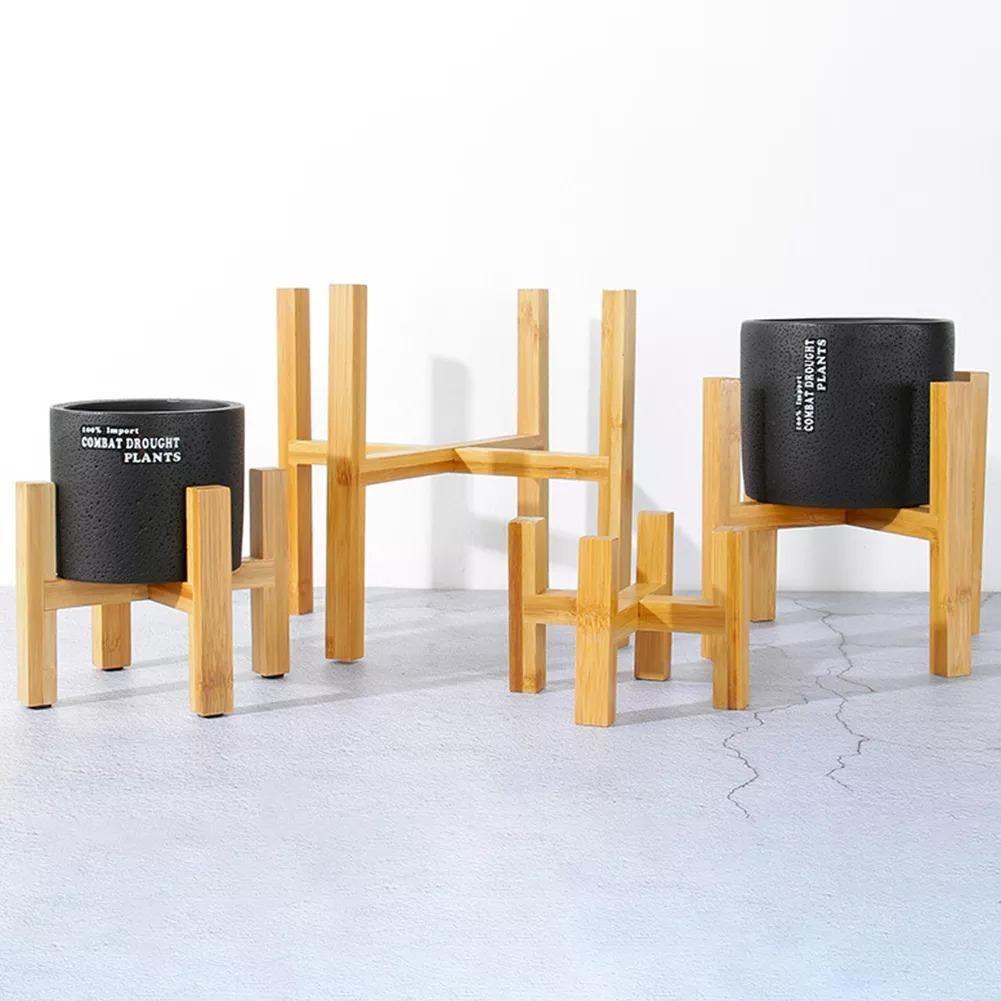 BambooElevate Plant Stand made of bamboo wood | Adjustable & Stable | Perfect for indoors