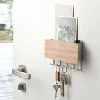 KeyOrganize Wood Key Holder Wall Shelf | Multifunctional & Stylish | Wall Decor & Storage