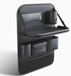 Multifunctional Car Seat Back Large Capacity Storage Bag with 4 USB Charging Ports, Retractable Tray, Tablet Holder, Tissue Storage, Cup Holder, Large Storage Bag and More