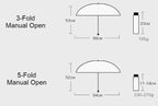 Mini Slim UV Umbrella, with 6 Ribs & 99% UV Block, for Sunny & Rainy Days