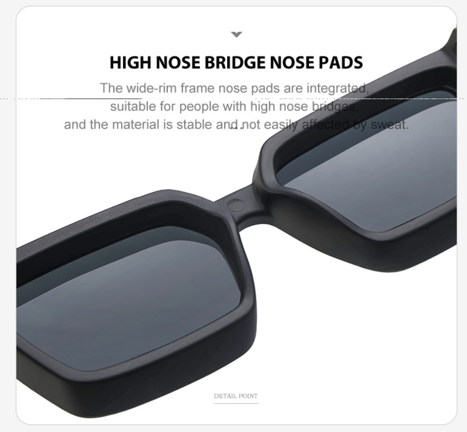 Black Square UV Protection Sunglasses
