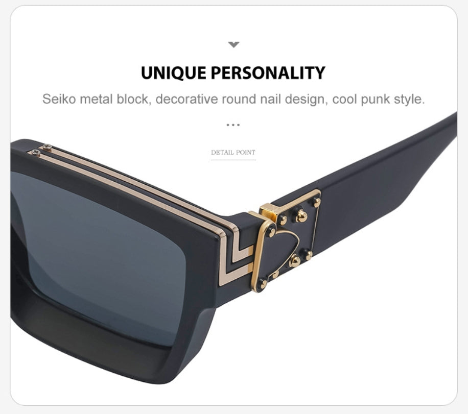 Black Square UV Protection Sunglasses