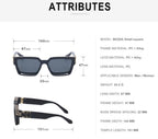 Black Square UV Protection Sunglasses