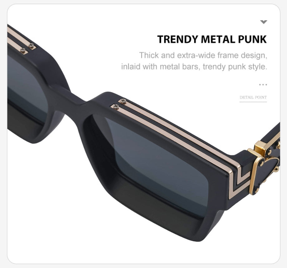 Black Square UV Protection Sunglasses