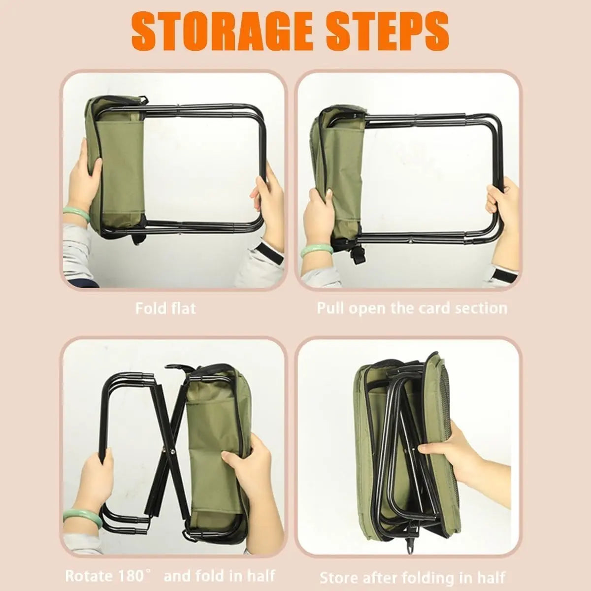 Folding Seat Ottoman – Stable, lightweight and waterproof for on the go