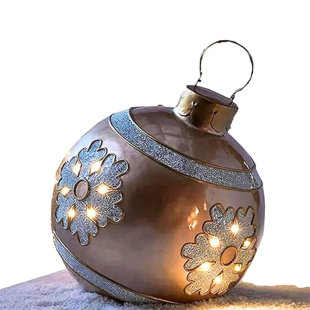 Inflatable Christmas decorative balls | PVC outdoor balls | Weatherproof & reusable | Various designs