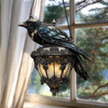 Crow Pendant | Hand-Painted Gothic Decor
