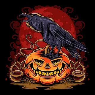Crow Pendant | Hand-Painted Gothic Decor