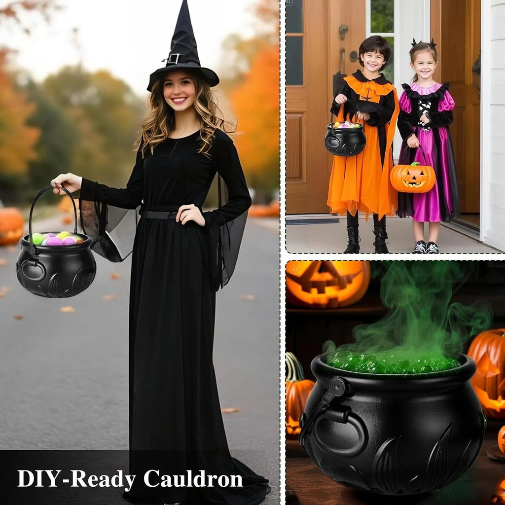 Cauldron decoration – with floating magic bottle & fog effect