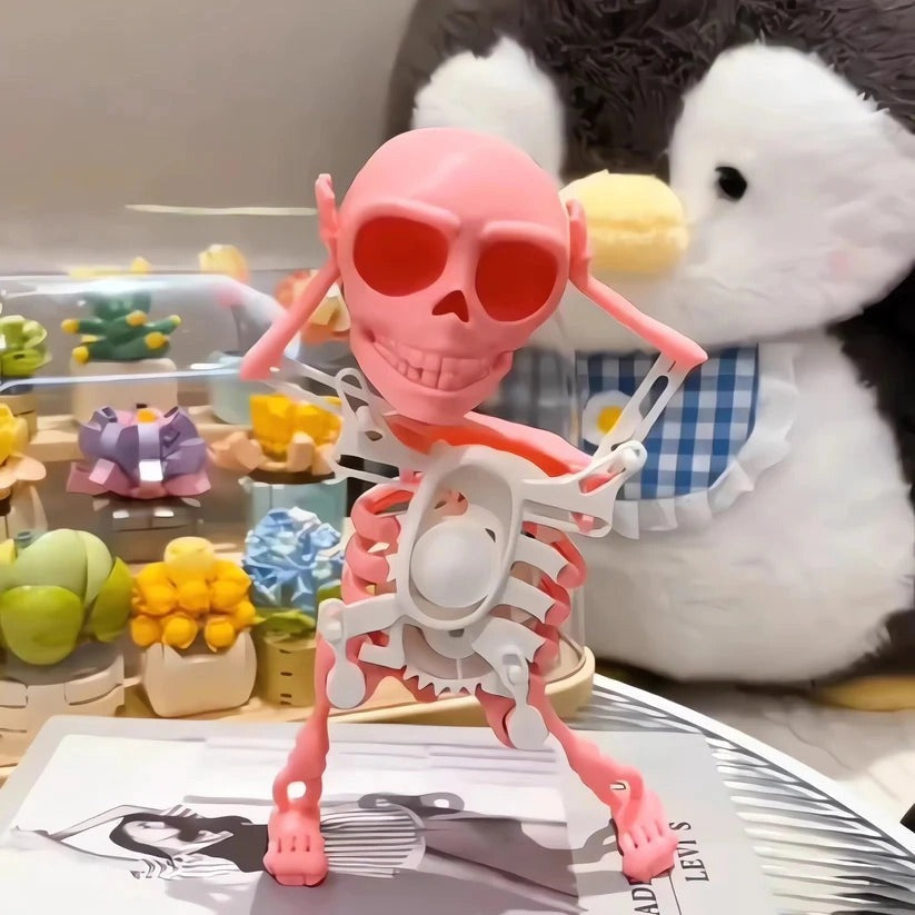 Dancing Skeleton Figure – Glowing Dance Decoration with Playful Shine