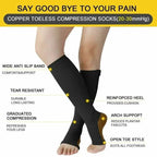 Compression stockings with zipper for improved circulation