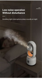 Portable fan without blades with humidifier and night light for refreshing comfort