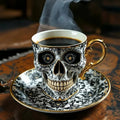 Gothic Skull Decorative Mug Noctura – Artistic Hand-Painted Skull Decoration