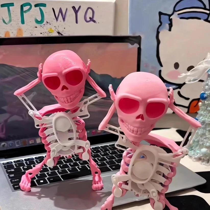 Dancing Skeleton Figure – Glowing Dance Decoration with Playful Shine