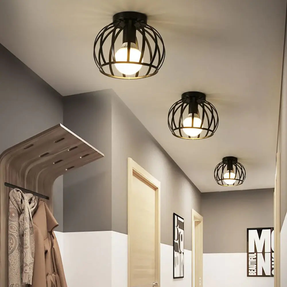 Industrial Ceiling Lamp Black