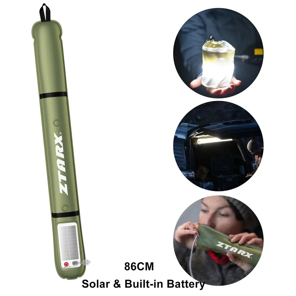 Inflatable Solar LED Tube Light - LumiGlow Pro