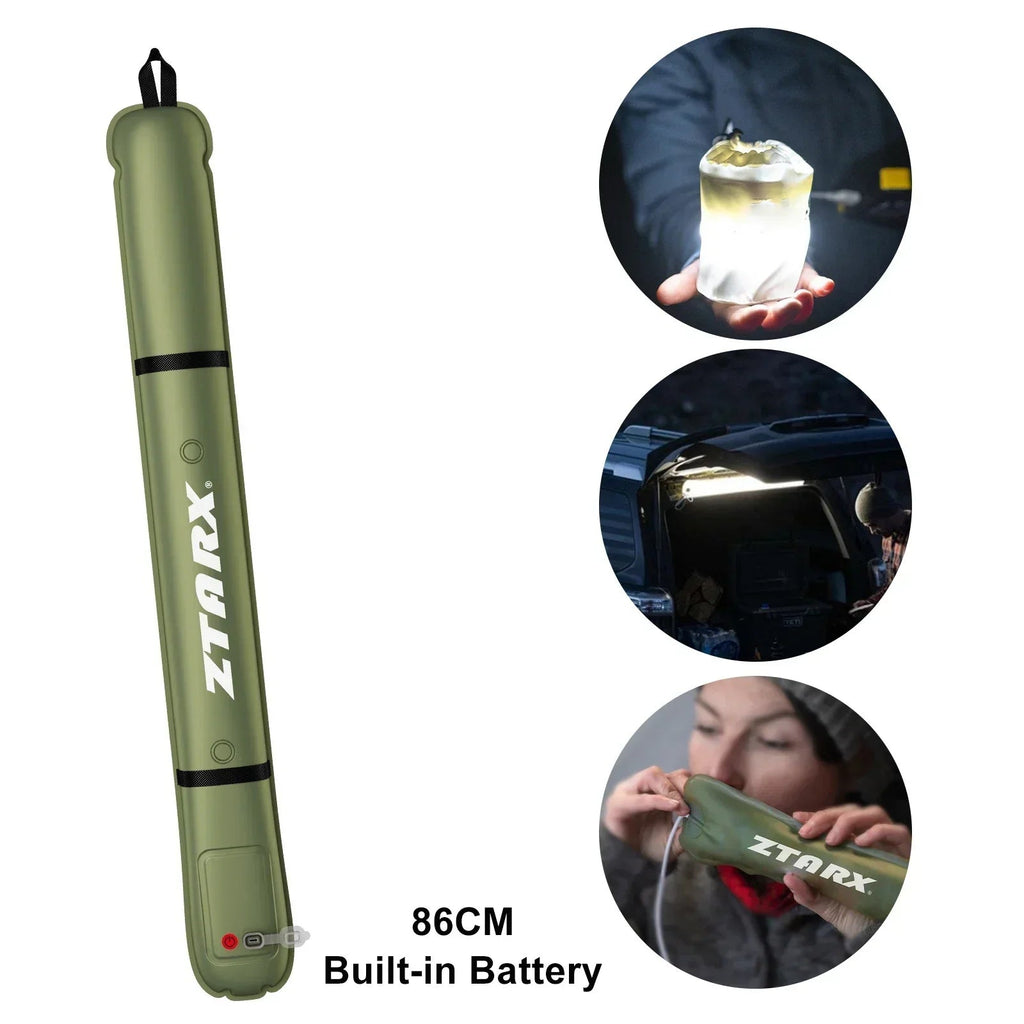 Inflatable Solar LED Tube Light - LumiGlow Pro