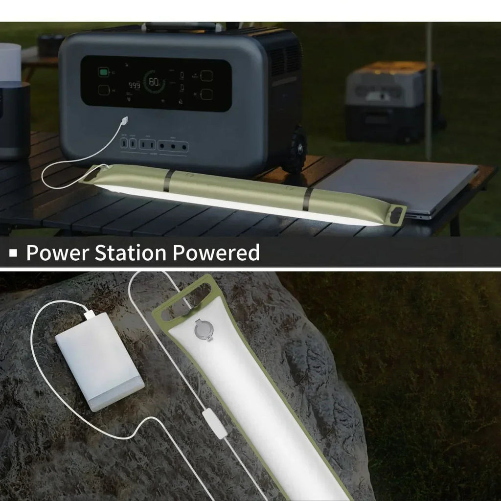 Inflatable Solar LED Tube Light - LumiGlow Pro