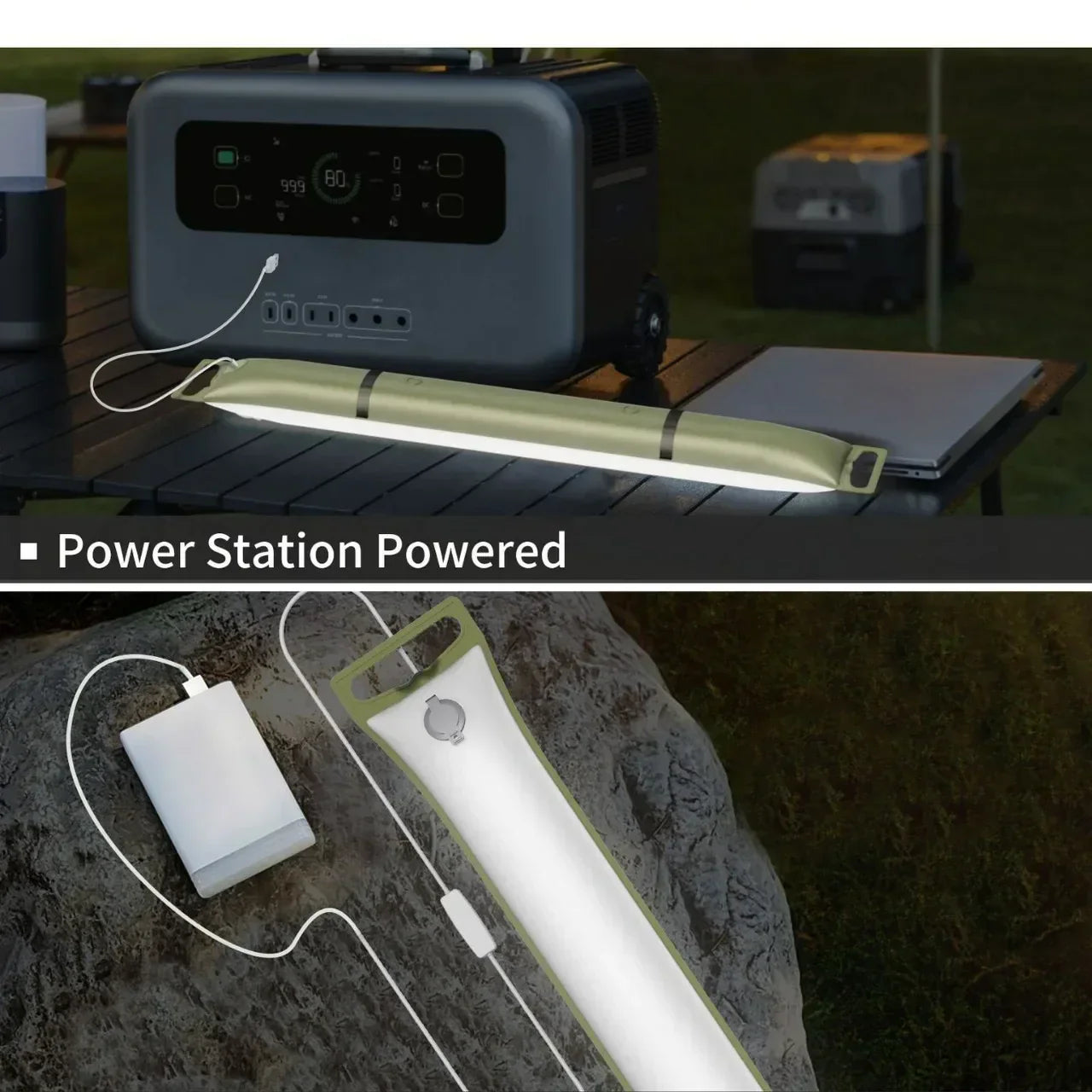 Inflatable Solar LED Tube Light - LumiGlow Pro