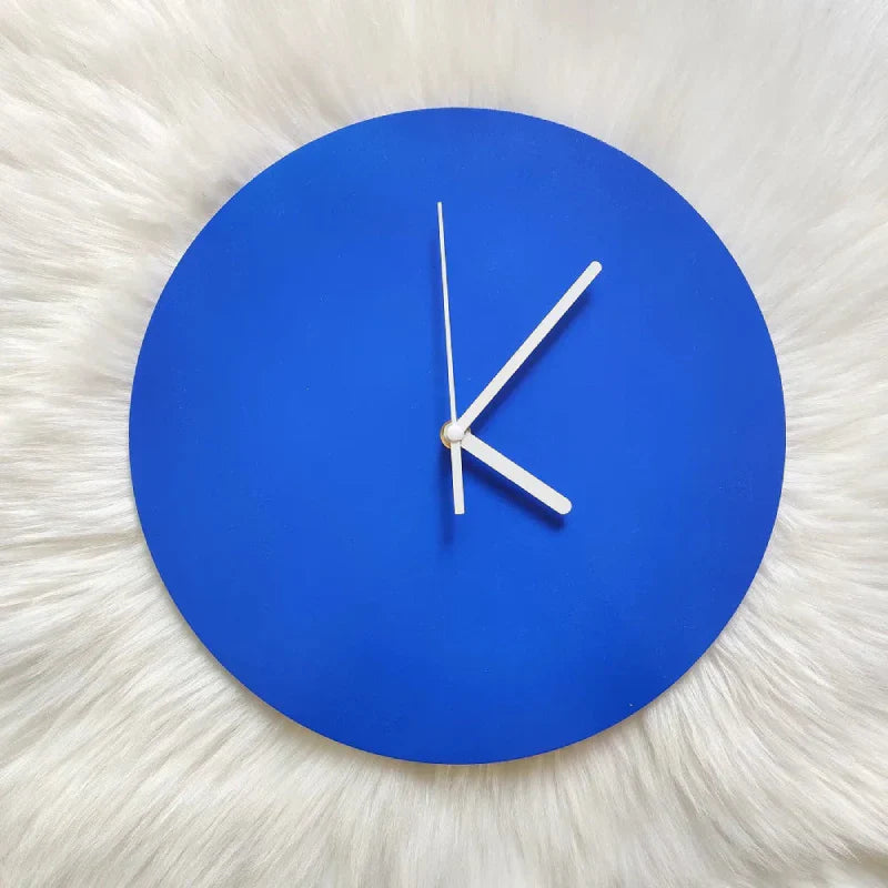 Small Blue Geometric Wall Clock