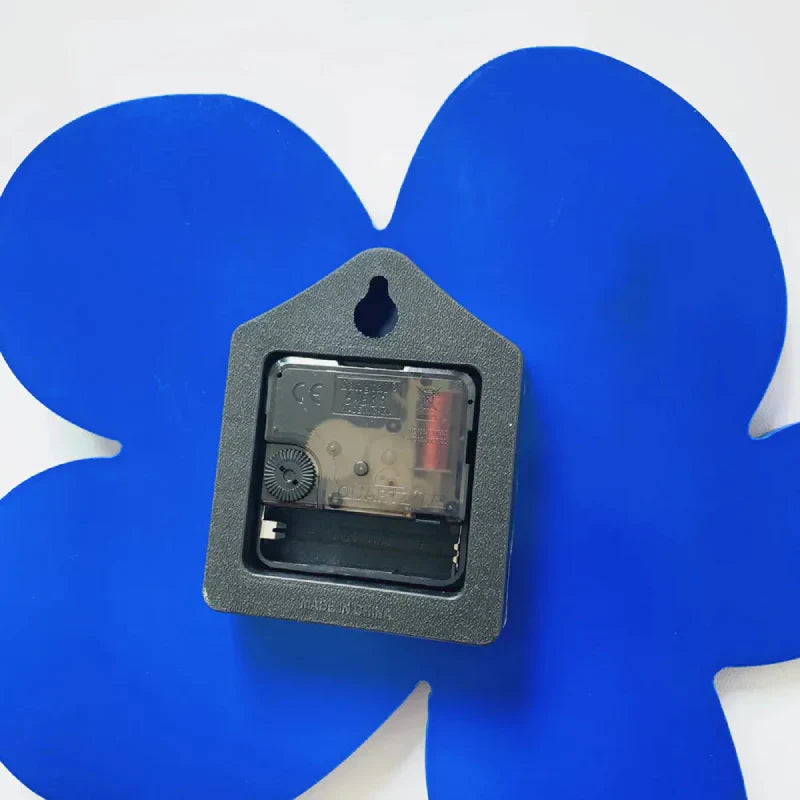 Small Blue Geometric Wall Clock