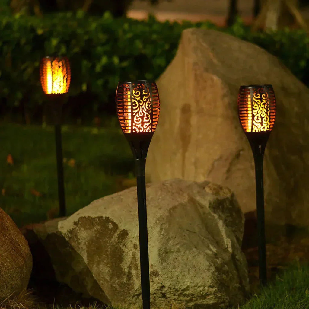 Magical Solar Garden Torch with Flame Effect