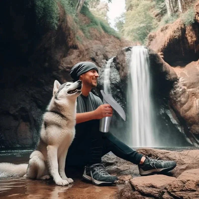 Insulated Dog Water Bottle | Stainless Steel, Leak-Proof & Perfect for Travel and Outdoor Adventures