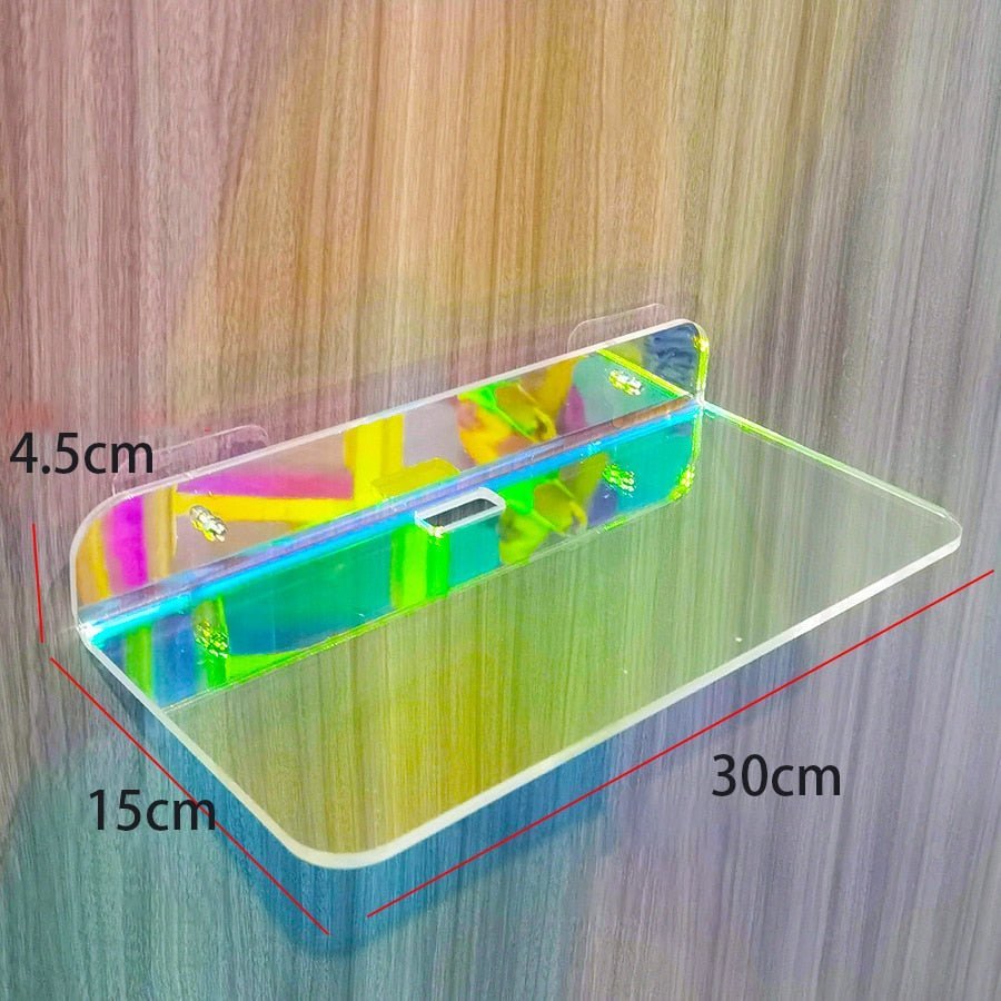 Invisible colored wall-mounted floating shelves