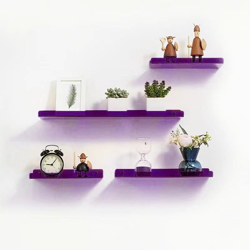 Invisible colored wall-mounted floating shelves