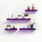 Invisible colored wall-mounted floating shelves