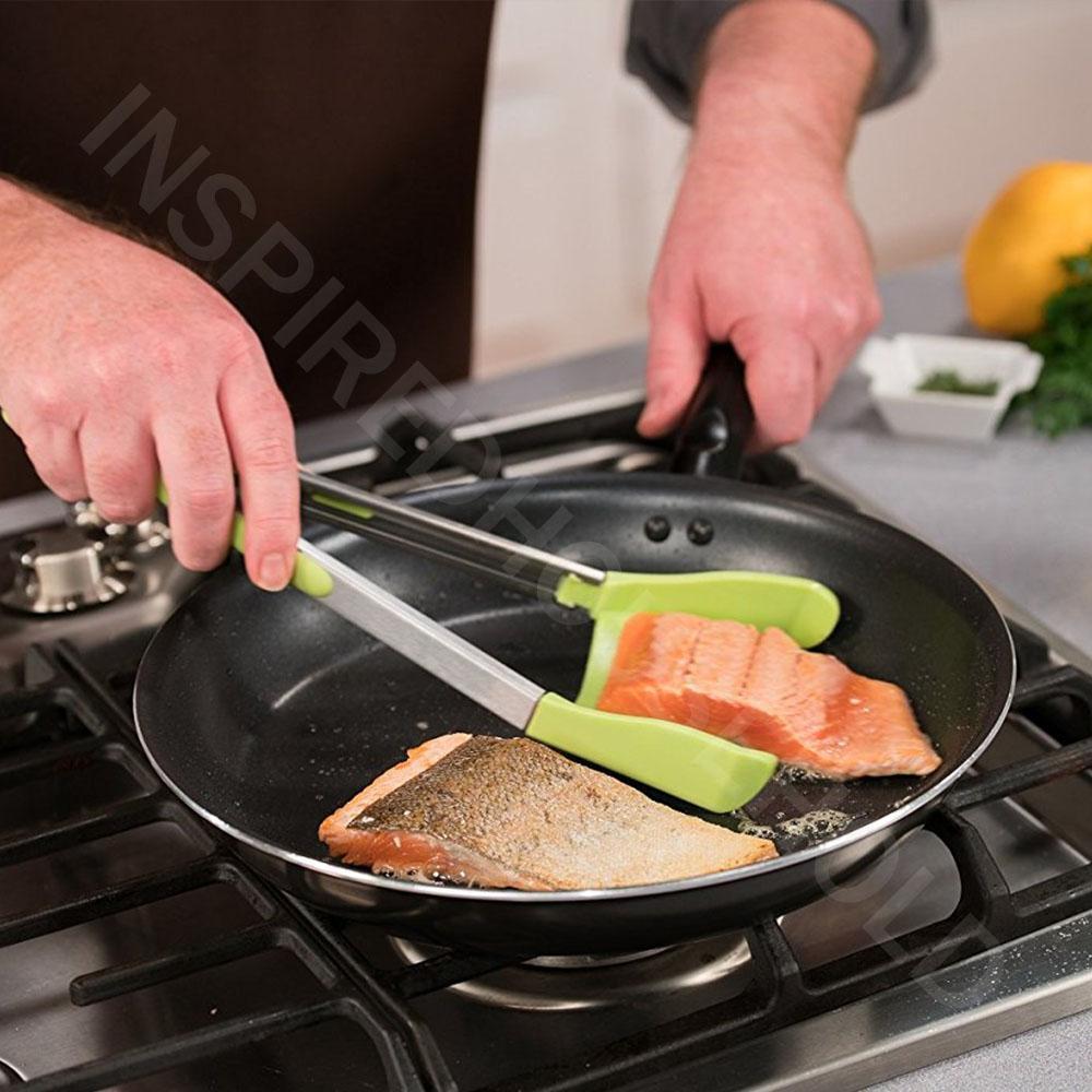 2 in 1 kitchen spatula and tongs