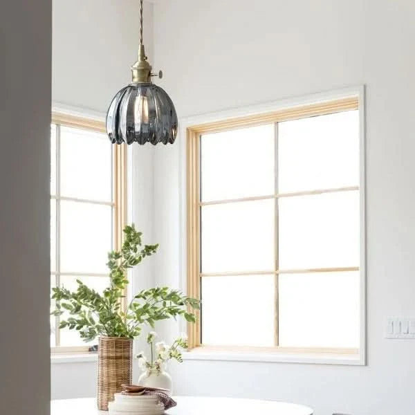 Glass Flower Pendant Light – Japanese Style