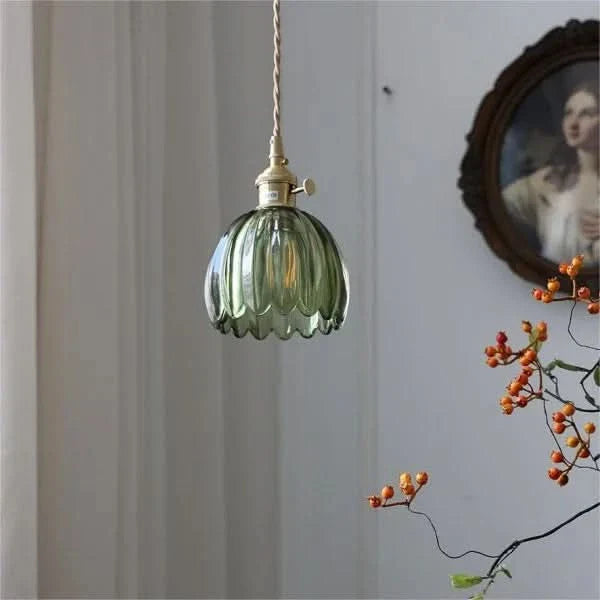 Glass Flower Pendant Light – Japanese Style