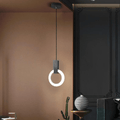Nordic LED Pendant Lamp Made of Wood, Round