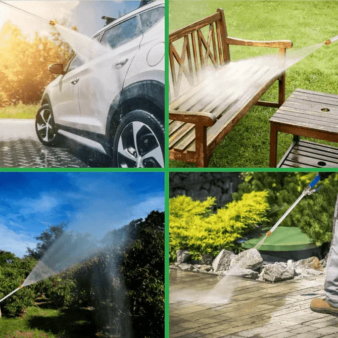 High-pressure water cleaner for versatile exterior cleaning