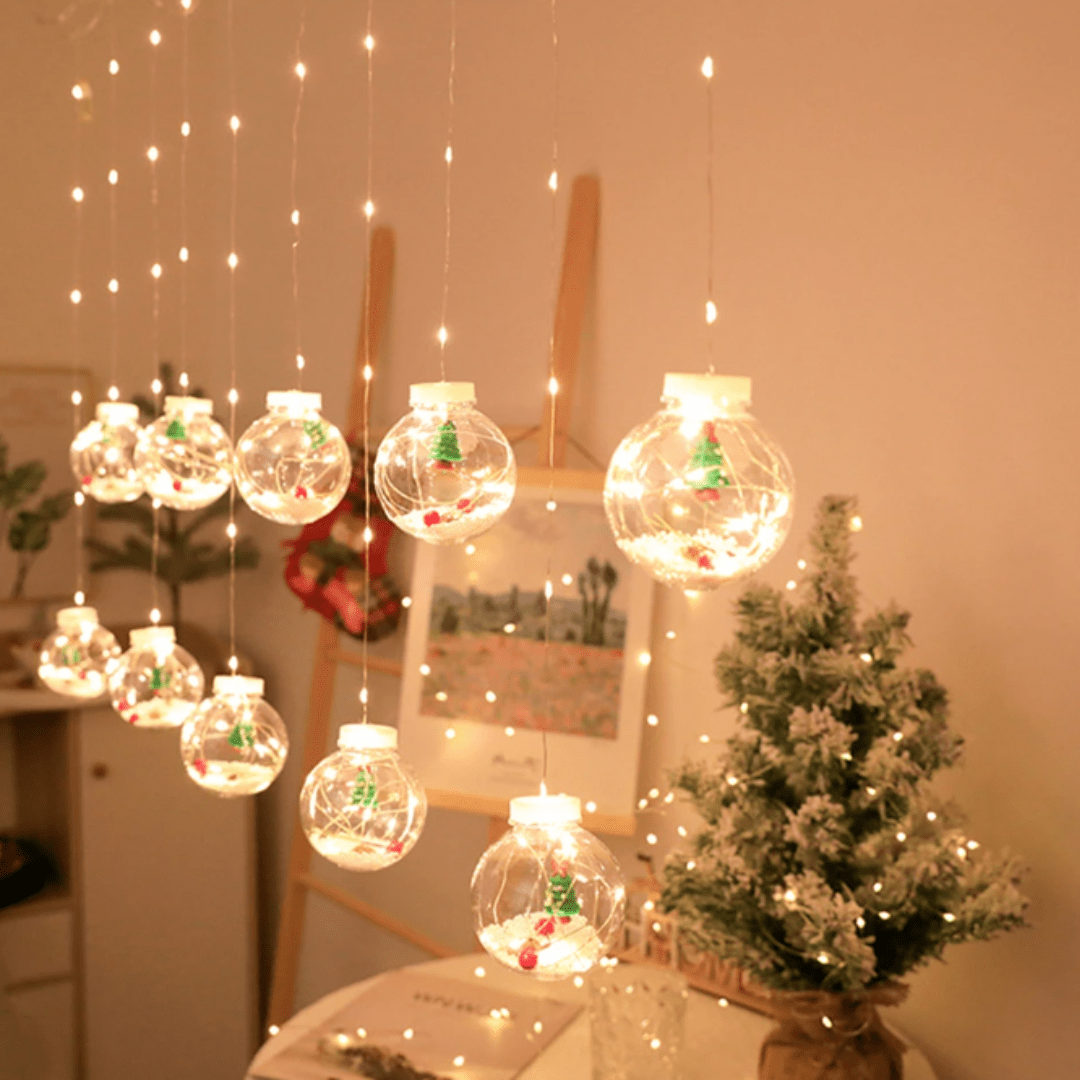 GlowBliss - Glittering LED light chain with bubbles for festive Christmas decorations