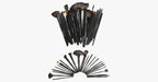 24-piece Jet Black Make-Up Brush Set