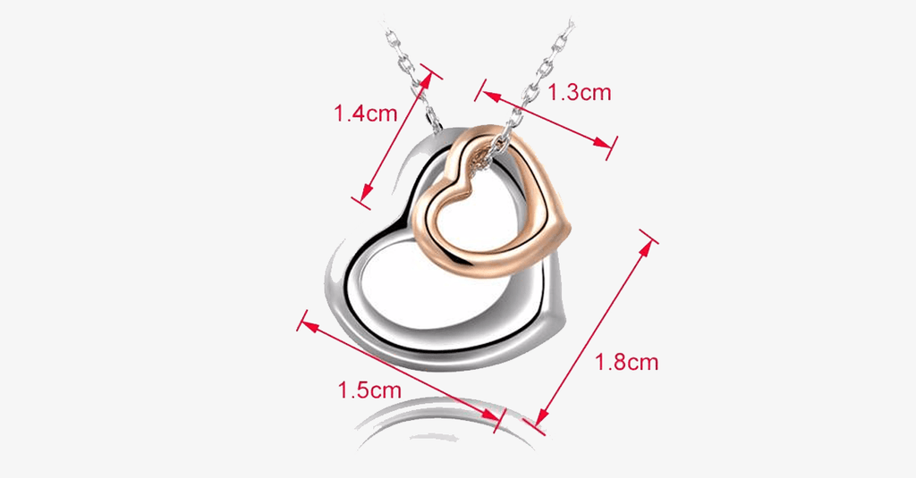Double Heart Gold-Silver Coating Pendant - Fashionable Lobster Clasp Gold-Plated Pendant for You