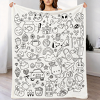 DIY Drawing Blanket – Customizable Plush Doodle & Coloring Blanket