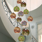 SPARKDOME – 3D Glass Dome Pendant Light with Colorful Illumination