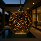 SPARKDOME – 3D Glass Dome Pendant Light with Colorful Illumination