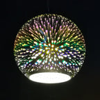 SPARKDOME – 3D Glass Dome Pendant Light with Colorful Illumination